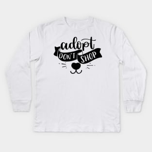 Adopt Don't Shop Kids Long Sleeve T-Shirt